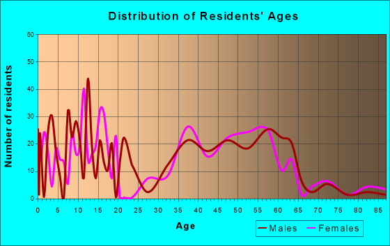 Princeton Junction, New Jersey Age and Sex of Residents