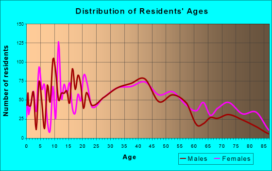 Runnemede, New Jersey Age and Sex of Residents