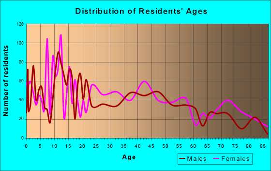 Belen, New Mexico Age and Sex of Residents