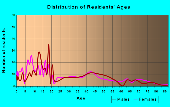 Loving, New Mexico Age and Sex of Residents