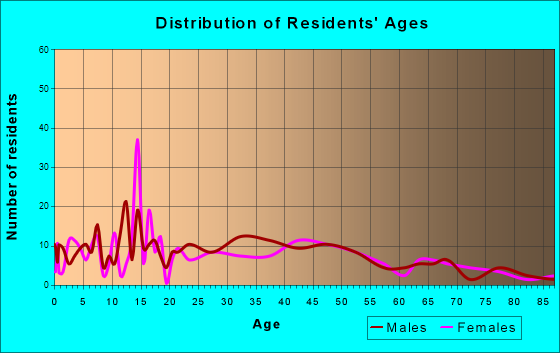 Taos Pueblo, New Mexico Age and Sex of Residents