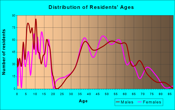 White Rock, New Mexico Age and Sex of Residents