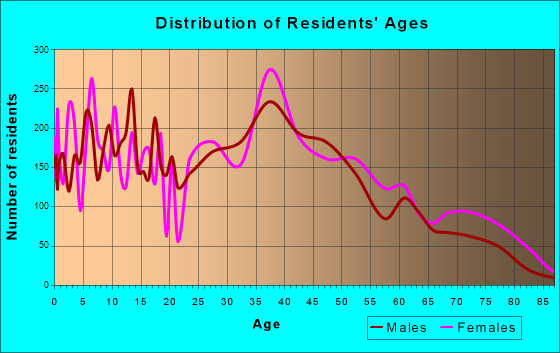 Bay Shore, New York Age and Sex of Residents