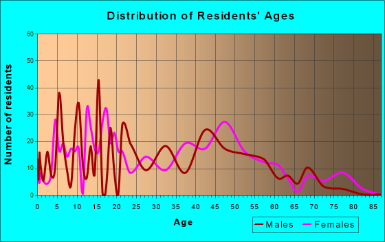 Bellerose Terrace, New York Age and Sex of Residents