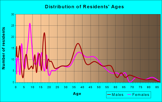 Bergen, New York Age and Sex of Residents
