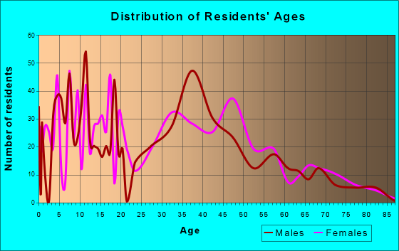 Brewerton, New York Age and Sex of Residents