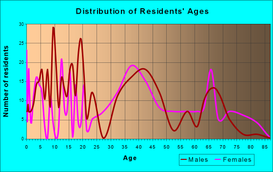 Bridgeport, New York Age and Sex of Residents