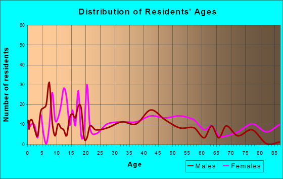 Cambridge, New York Age and Sex of Residents