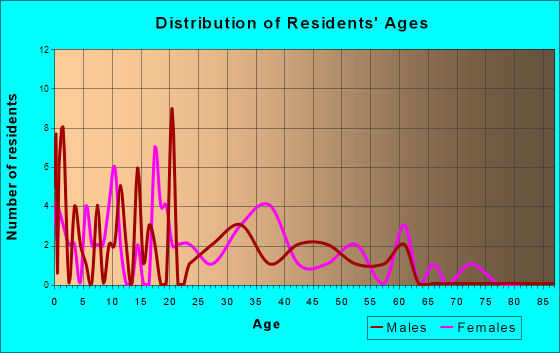 Castorland, New York Age and Sex of Residents