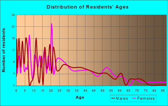 Copenhagen, New York Age and Sex of Residents