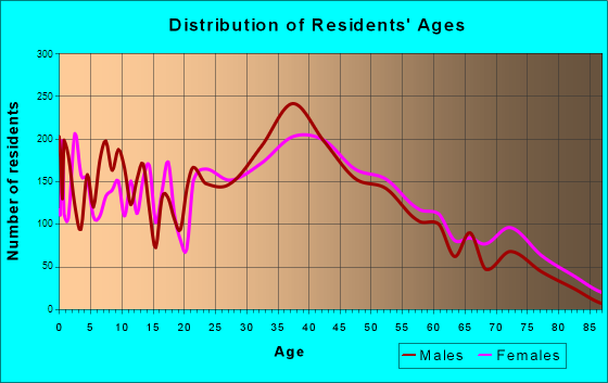 Copiague, New York Age and Sex of Residents