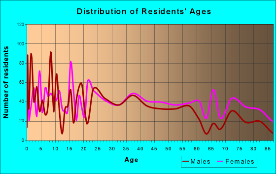Pocahontas, Arkansas Age and Sex of Residents