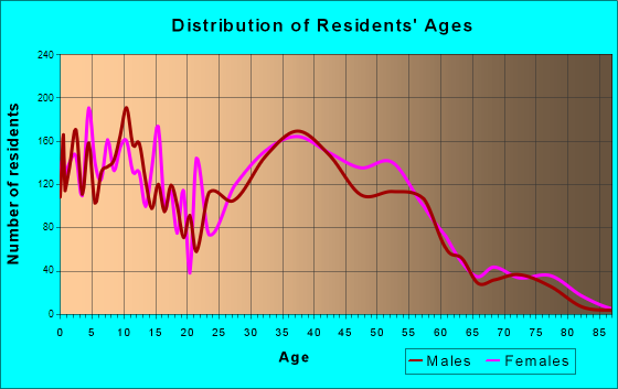 Holtsville, New York Age and Sex of Residents