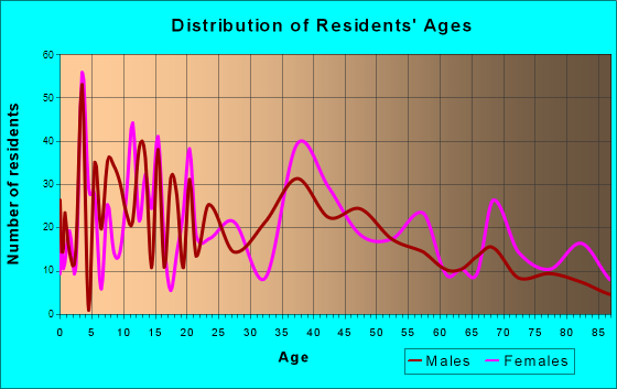 Hoosick Falls, New York Age and Sex of Residents