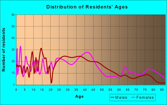 Lake Placid, New York Age and Sex of Residents