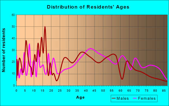 Lakewood, New York Age and Sex of Residents