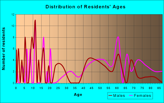 Lyon Mountain, New York Age and Sex of Residents