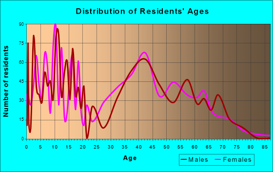 Myers Corner, New York Age and Sex of Residents