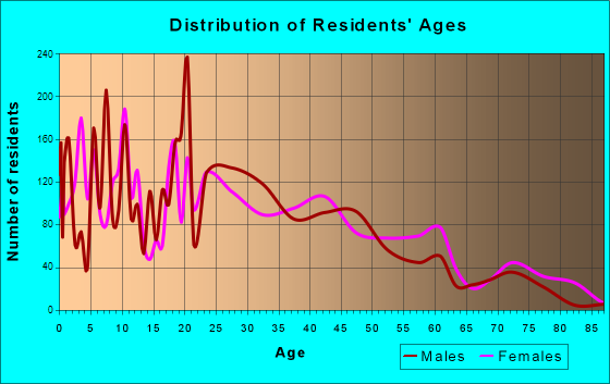 New Cassel, New York Age and Sex of Residents