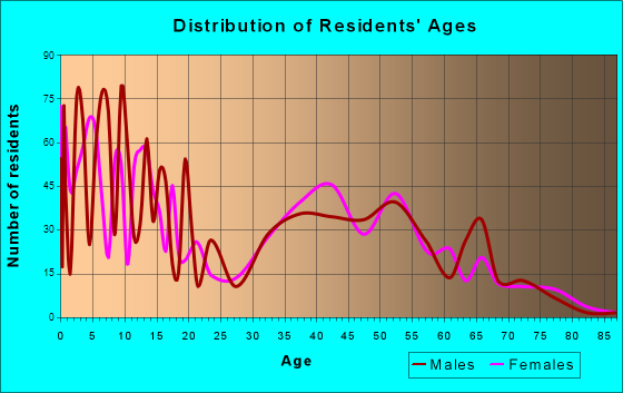 New Hempstead, New York Age and Sex of Residents