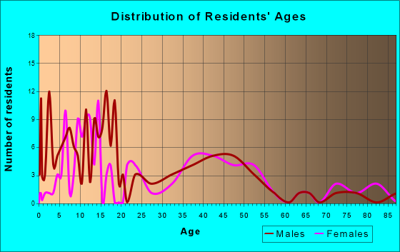 Nichols, New York Age and Sex of Residents