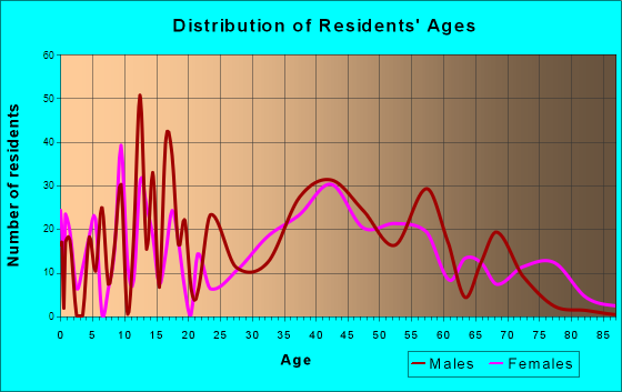 North Boston, New York Age and Sex of Residents