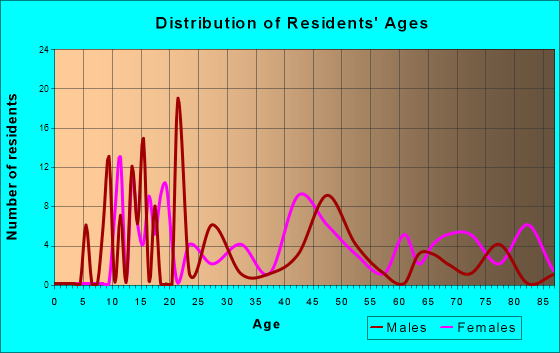 North Lynbrook, New York Age and Sex of Residents