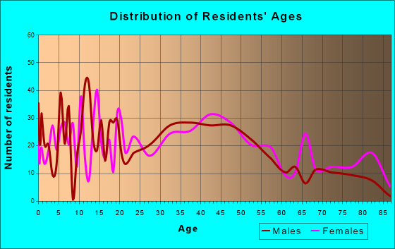 Palmyra, New York Age and Sex of Residents
