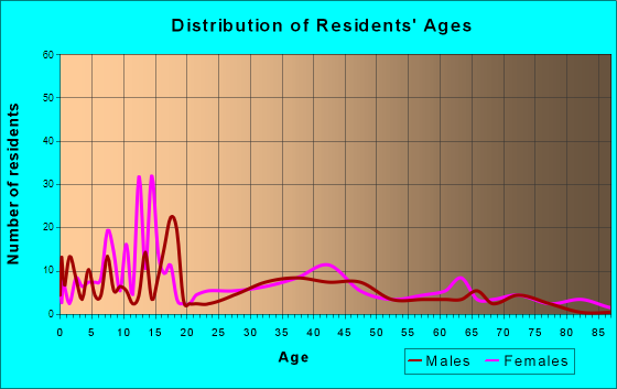 Portville, New York Age and Sex of Residents