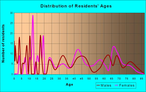 Rock Hill, New York Age and Sex of Residents