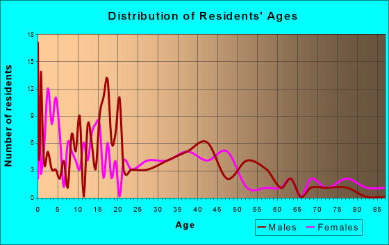 Sulphur Springs, Arkansas Age and Sex of Residents