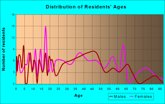 Silver Springs, New York Age and Sex of Residents