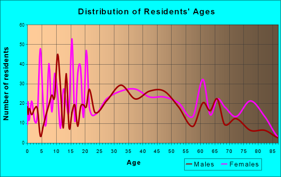 South Glens Falls, New York Age and Sex of Residents