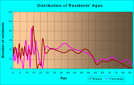 Webster, New York Age and Sex of Residents