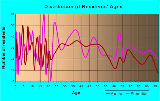 Wellsville, New York Age and Sex of Residents