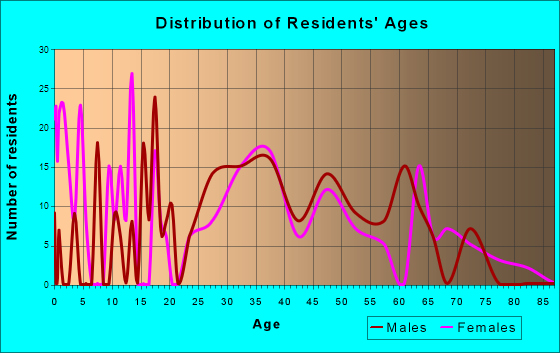 Lowesville, North Carolina Age and Sex of Residents