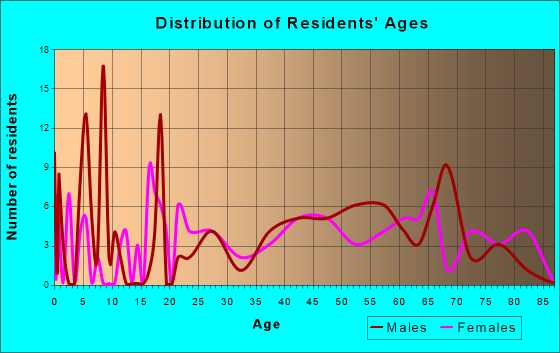 Maggie Valley, North Carolina Age and Sex of Residents