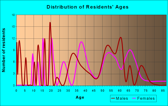 Ocracoke, North Carolina Age and Sex of Residents