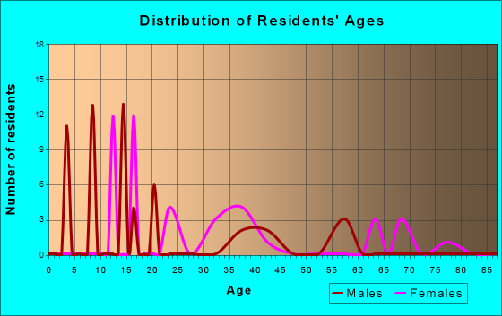 Raemon, North Carolina Age and Sex of Residents