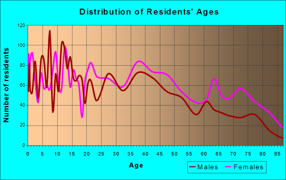 Rockingham, North Carolina Age and Sex of Residents