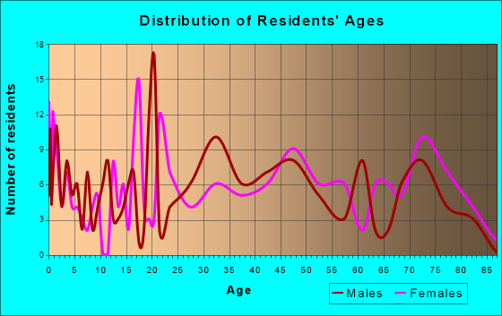 West Jefferson, North Carolina Age and Sex of Residents