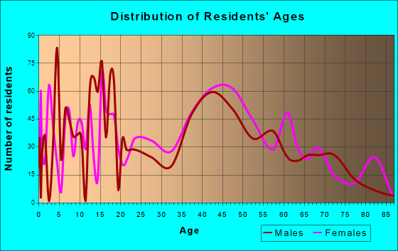 Big Bear City, California Age and Sex of Residents
