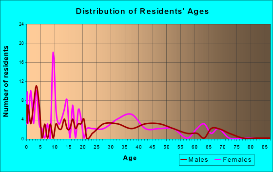 Huntsville, Ohio Age and Sex of Residents