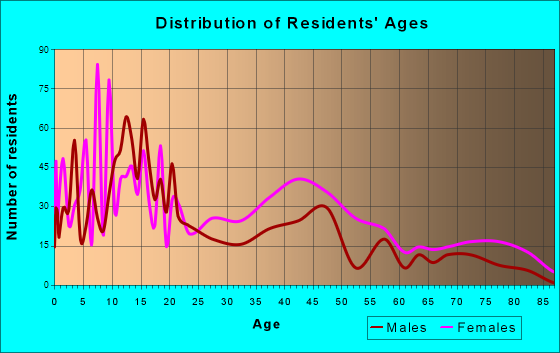Lincoln Heights, Ohio Age and Sex of Residents