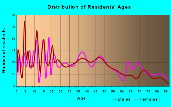 New Lexington, Ohio Age and Sex of Residents