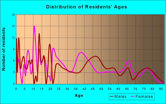 New Straitsville, Ohio Age and Sex of Residents
