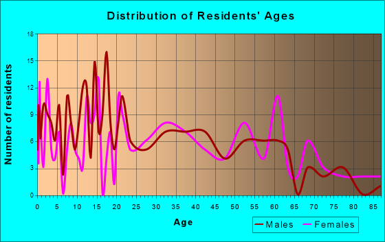New Washington, Ohio Age and Sex of Residents