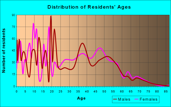 Pleasant Run Farm, Ohio Age and Sex of Residents