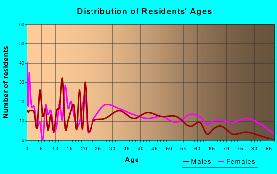 Pomeroy, Ohio Age and Sex of Residents