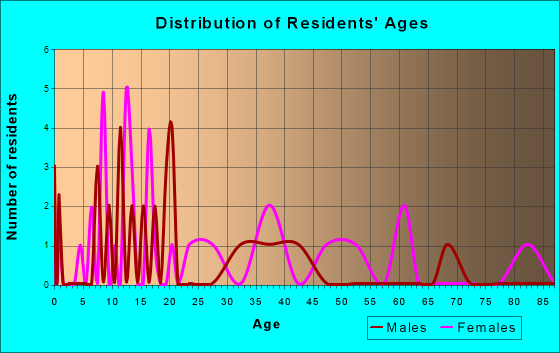 Salesville, Ohio Age and Sex of Residents